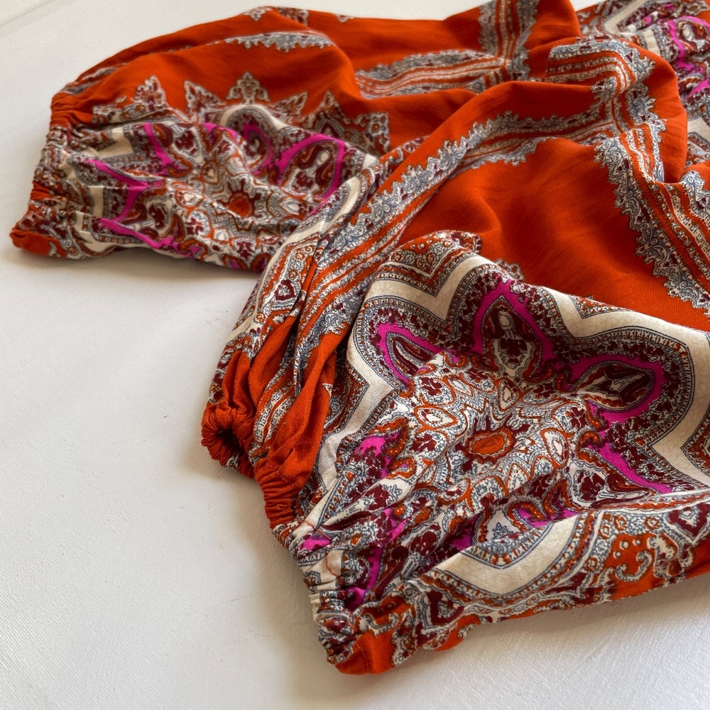 Porridge Anthropologie Boho Paisley Mini Dress S Tie Waist Festival Hippie Indie - Picture 8 of 13